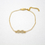 Pulsera chapa de oro 18 k con infinito con zirconia