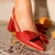 Tacones Rojo con moño 5.5 cm - comprar en línea