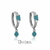 Pendientes con cristales azul y blanco