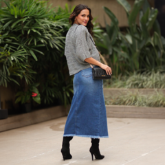 Saia Longa Jeans com Fenda - loja online