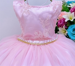 Vestido Infantil de Festa Rosa Princesa Luxo - comprar online