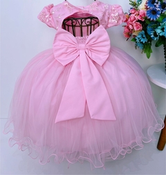 Vestido Infantil Rosa Jardim Encantado das Borboletas na internet