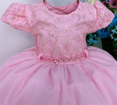 Vestido Infantil de Festa Rosa Luxo Princesa - comprar online