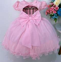 Vestido Infantil de Festa Rosa Luxo Princesa na internet