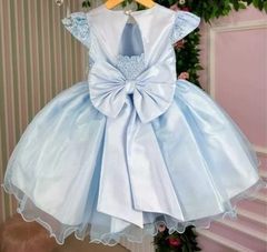 Vestido Infantil de Festa Azul Jardim Encantado Borboletas na internet