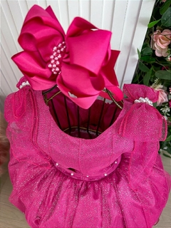 Vestido Infantil de Festa Longo Rosa Pink Luxo Princesa na internet