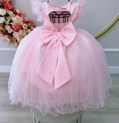 Vestido Infantil de Festa Rosa Luxo Princesa na internet