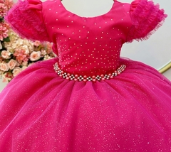 Vestido Infantil de Festa Rosa Pink Princesa Luxo - comprar online