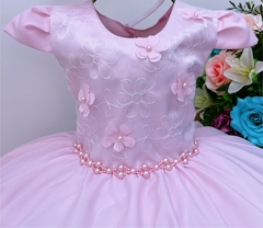 Vestido Infantil de Festa Rosa Princesa Luxo - comprar online