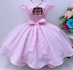 Vestido Infantil de Festa Rosa Princesa Luxo na internet