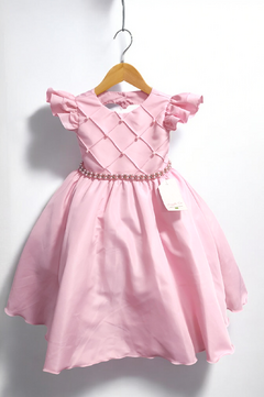 Vestido Infantil de Festa Rosa Luxo Princesa - loja online