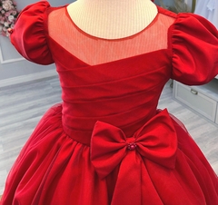 Vestido Infantil de Festa Vermelho Luxo Princesa Natal - comprar online