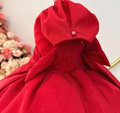 Imagem do Vestido Infantil de Festa Vermelho Luxo Princesa Natal