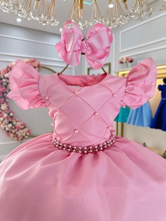 Vestido Infantil de Festa Rosa Luxo Princesa - comprar online