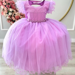 Vestido Infantil de Festa Lilás Princesa