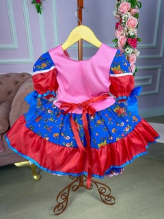 Vestido Fantasia Infantil de Festa Caipira Junino Junina - comprar online