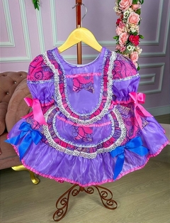 Vestido Fantasia Infantil de Festa Caipira Junino Junina