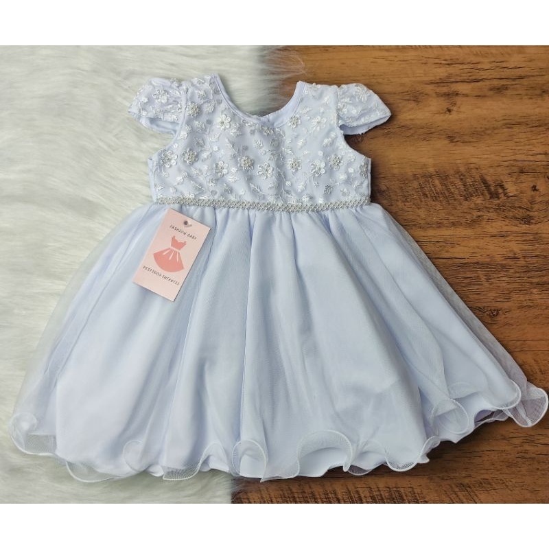 Vestido De Festa Bebê Infantil Luxo Princesa Daminha Batizad