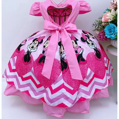 Vestido Infantil Temático Minnie Rosa Luxo na internet