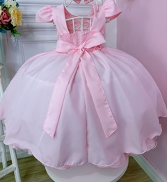 Vestido Infantil de Festa Rosa Princesa Luxo na internet