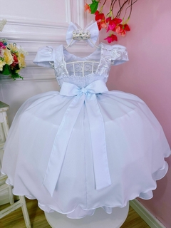 Vestido Infantil Branco Batizado Daminha Casamento - comprar online