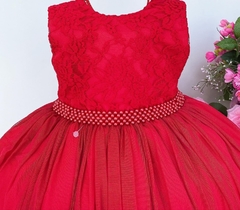 Vestido Infantil de Festa Vermelho Luxo - comprar online