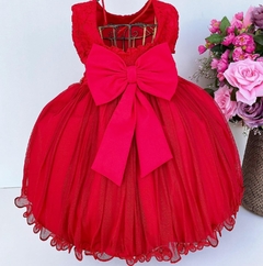 Vestido Infantil de Festa Vermelho Luxo na internet