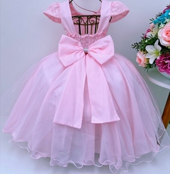 Vestido Infantil de Festa Rosa Bebê Luxo Princesa na internet