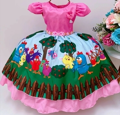 Vestido Infantil Temático Galinha Pintadinha Luxo