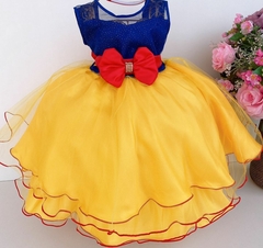 Vestido Infantil Temático Branca de Neve Luxo - comprar online