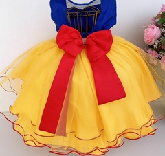 Vestido Infantil Temático Branca de Neve Luxo - Fashion Baby Vestidos Infantis