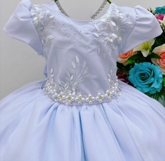 Vestido Infantil de Festa Branco Batizado Batismo - comprar online