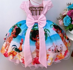 Vestido Infantil de Festa Temático Moana Baby Luxo na internet