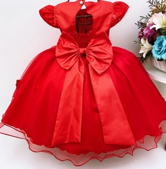 Vestido Infantil de Festa Vermelho com Borboletas na internet