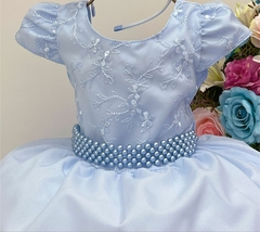 Vestido Infantil de Festa Azul Cinderela Frozen - comprar online