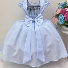 Vestido Infantil de Festa Azul Cinderela Frozen na internet