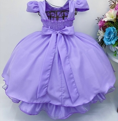 Vestido Infantil de Festa Lilás Roxo Luxo Princesa na internet