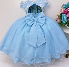 Vestido Infantil Azul Jardim Encantado Borboletas na internet