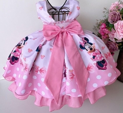 Vestido Infantil de Festa Temático Minnie Rosa na internet