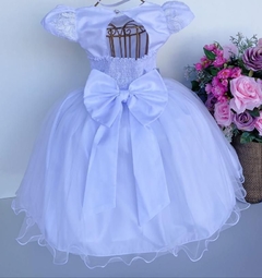 Vestido Infantil Branco Batizado Batismo Daminha na internet