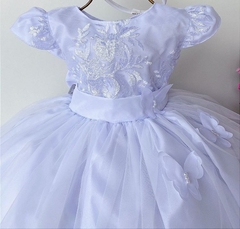 Vestido Infantil Branco Batizado Batismo Daminha - comprar online