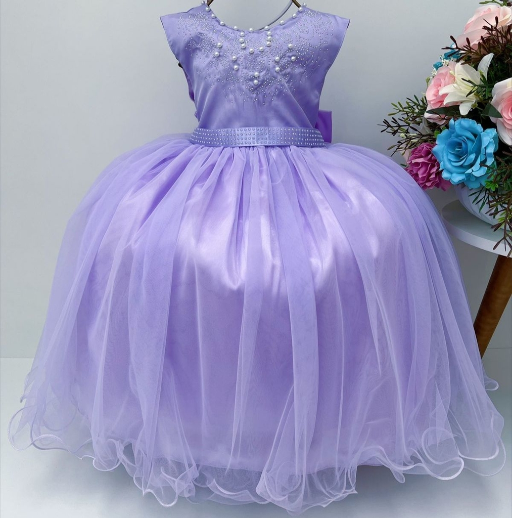 Vestido Infantil Princesinha Sofia