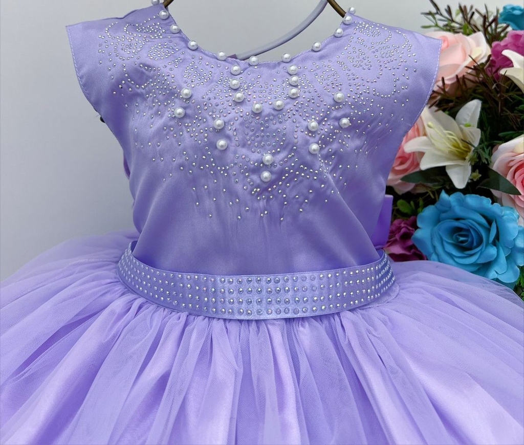 Vestido Temático Princesa Sofia Lilás