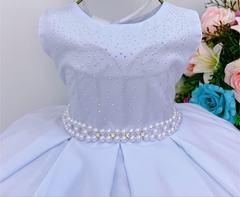 Vestido Infantil de Festa Branco Batizado Batismo Daminha de Honra - comprar online