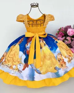 Vestido Infantil Temático Bela e a Fera Luxo na internet