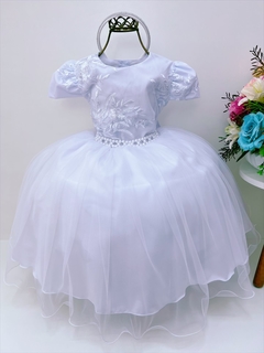 Vestido Infantil de Festa Daminha de Honra Batizado