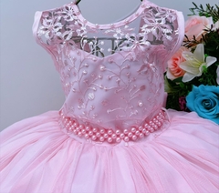 Vestido Infantil de Festa Rosa Luxo Princesa - comprar online