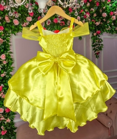 Vestido Fantasia Infantil de Festa Temático Bela e a Fera na internet