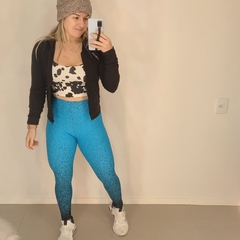 Legging Jacquard Degradê Azul na internet