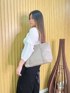 Bolsa Tote Detalhe Trançado - Lefauve bolsas